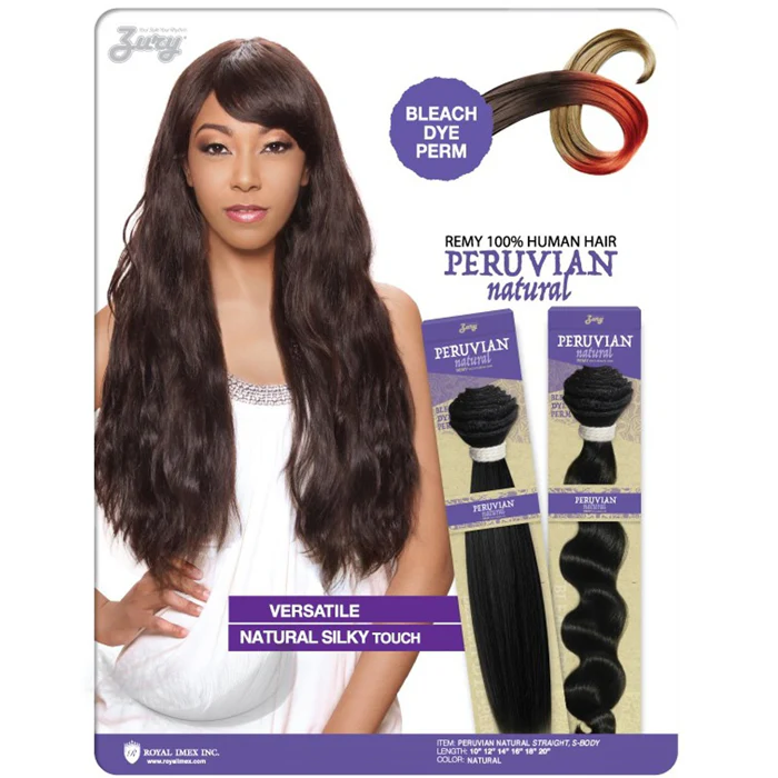 Zury Sis Peruvian Natural 100% Remy Human Hair Weave - S BODY 12-20" (Pre-Dyed) - Image 3