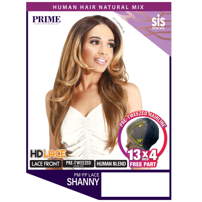 Zury Sis Prime Human Hair Blend 13x4 HD Lace Front Wig - PM-FP LACE SHANNY - Image 4